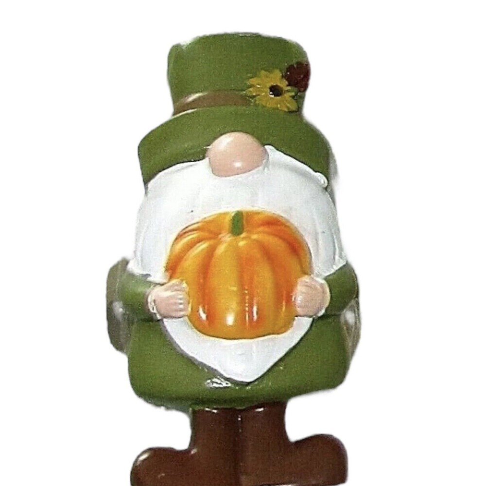 Thanksgiving Pilgrim Gnome Pumpkin Harvest Set Of 4 Fall Whimsy Napkin Rings
